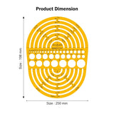 Isomars Radius Master Circle Template, Large Circle and Semi Circle Arc Drafting Stencil with Multiple Radius Measurements for Architects, Engineers, Designers, Technical Drawing & Blueprint Planning - Isomars