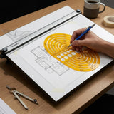 Isomars Radius Master Circle Template, Large Circle and Semi Circle Arc Drafting Stencil with Multiple Radius Measurements for Architects, Engineers, Designers, Technical Drawing & Blueprint Planning - Isomars