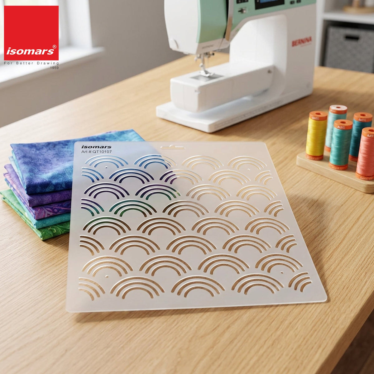 Isomars Rainbow Quilting Template for Sewing, Patchwork & Crafts 10107 - Isomars