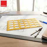 Isomars Rectangular Template Drawing Stencil | Precision Rectangle Drafting Template with Multiple Sizes | Geometric Drawing Tool for Architects, Engineers, Designers, Artists & Students - Isomars