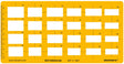 Isomars Rectangular Template Drawing Stencil | Precision Rectangle Drafting Template with Multiple Sizes | Geometric Drawing Tool for Architects, Engineers, Designers, Artists & Students - Isomars