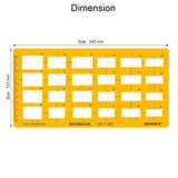 Isomars Rectangular Template Drawing Stencil | Precision Rectangle Drafting Template with Multiple Sizes | Geometric Drawing Tool for Architects, Engineers, Designers, Artists & Students - Isomars