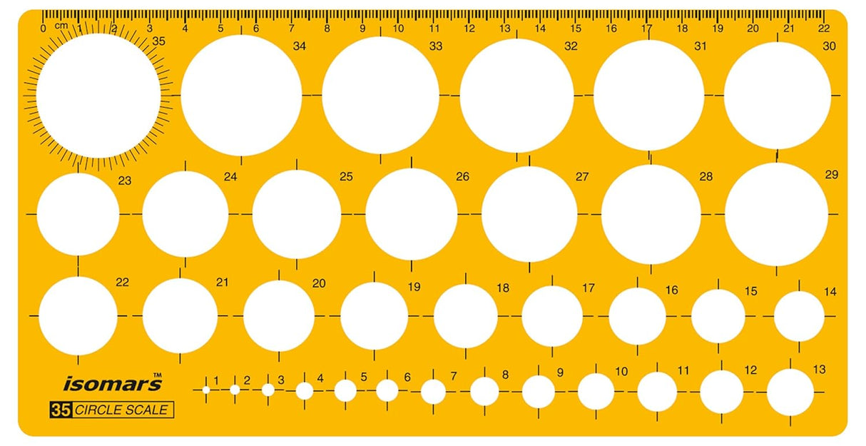 Isomars Rolling Ruler with Circle & Combination Drawing Drafting Template | Multifunction Geometry Drafting Scale Set for Technical Design, Architecture & Engineering - Isomars