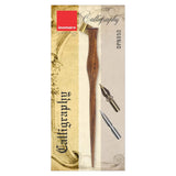 Isomars Rosewood Oblique Calligraphy Holder with 2 Flex Nibs for Copperplate, Spencerian and modern calligraphy - Isomars