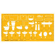 Isomars Sanitary Template II 1:20 Scale (Art 1875) | Architectural Plumbing & Bathroom Fixture Drafting Stencil for Wash Basin, WC, Bathtub, Sink & Sanitary Layout Design - Isomars