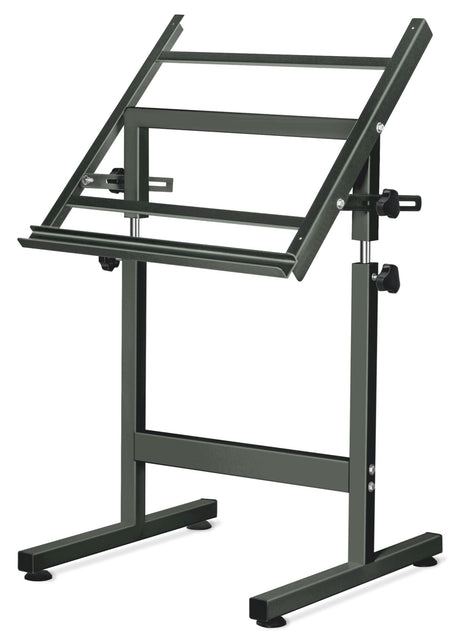 Isomars Scholar Drawing Table Stand With A1 Double-Sided Laminated Drawing Board | Height Adjustable 34.5–47 Inches | 0–180° Tilting Drafting Table for Artists, Architects & Designers(Green) - Isomars