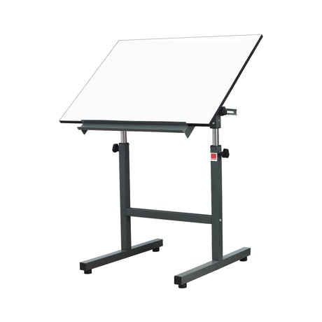 Isomars Scholar Drawing Table Stand With A1 Double-Sided Laminated Drawing Board | Height Adjustable 34.5–47 Inches | 0–180° Tilting Drafting Table for Artists, Architects & Designers(Green) - Isomars