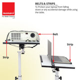 Isomars Sit &Stand 360° 2 Platforms Laptop & Projector User Table Multipurpose Angle Height & 360° Rotation Adjustable Both Side 2 Engineered Wood Board 20" / 50.8 cm x 14" / 35..5 cm (White) - Isomars