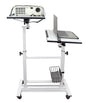 Isomars Sit &Stand 360° 2 Platforms Laptop & Projector User Table Multipurpose Angle Height & 360° Rotation Adjustable Both Side 2 Engineered Wood Board 20" / 50.8 cm x 14" / 35..5 cm (White) - Isomars