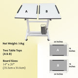 Isomars Sit &Stand 360° 2 Platforms Laptop & Projector User Table Multipurpose Angle Height & 360° Rotation Adjustable Both Side 2 Engineered Wood Board 20" / 50.8 cm x 14" / 35..5 cm (White) - Isomars