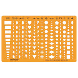 Isomars Small Shapes & Designs Drawing Template | Geometric Shapes Drafting Stencil for Art, Craft, Technical Drawing, Architecture, Fashion Design, Engineering & School Projects - Isomars