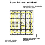 Isomars Square Patchwork Quilt Ruler 4.5 x 4.5 Inch | Acrylic - Isomars
