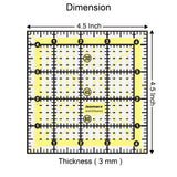 Isomars Square Patchwork Quilt Ruler 4.5 x 4.5 Inch | Acrylic - Isomars