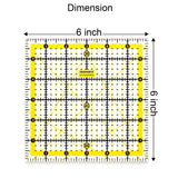 Isomars Square Quilting Ruler 6 x 6 Inch | 3mm Clear Acrylic - Isomars
