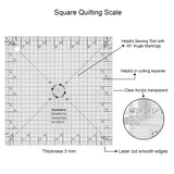 Isomars Square Quilting Ruler 6.5" x 6.5" for Fabric Cutting - Isomars