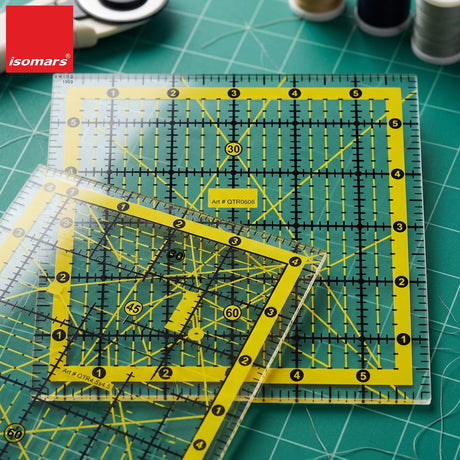 Isomars Square Quilting Ruler Set of 2 | 4.5 x 4.5 & 6 x 6 Inch - Isomars
