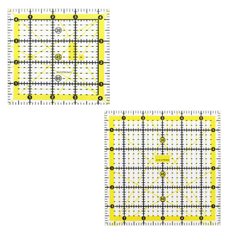 Isomars Square Quilting Ruler Set of 2 | 4.5 x 4.5 & 6 x 6 Inch - Isomars