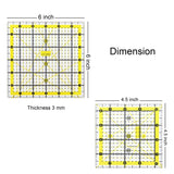 Isomars Square Quilting Ruler Set of 2 | 4.5 x 4.5 & 6 x 6 Inch - Isomars
