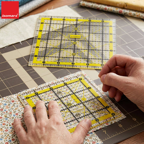 Isomars Square Quilting Ruler Set of 2 | 4.5 x 4.5 & 6 x 6 Inch - Isomars