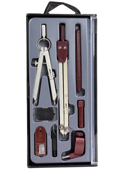 Isomars Student Drafting Kit – 7-Piece Engineering Drawing Set with Compass, Scale, Set Squares, Protractor & Protective Carry Pouch – Ideal for Architecture & Engineering Students - Isomars