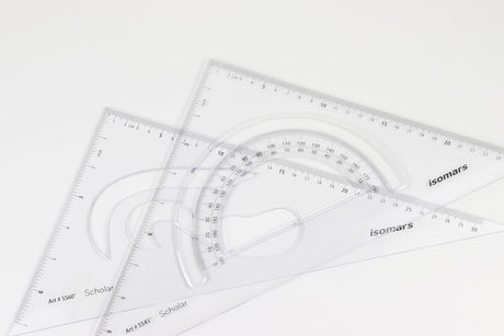 Isomars Student Drafting Kit – 7-Piece Engineering Drawing Set with Compass, Scale, Set Squares, Protractor & Protective Carry Pouch – Ideal for Architecture & Engineering Students - Isomars