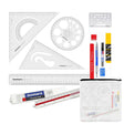 Isomars Student Drafting Kit – 7-Piece Engineering Drawing Set with Compass, Scale, Set Squares, Protractor & Protective Carry Pouch – Ideal for Architecture & Engineering Students - Isomars
