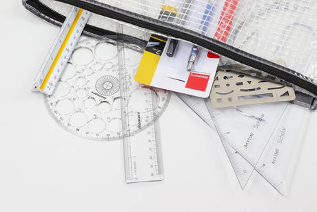 Isomars Student Drafting Kit – 7-Piece Engineering Drawing Set with Compass, Scale, Set Squares, Protractor & Protective Carry Pouch – Ideal for Architecture & Engineering Students - Isomars