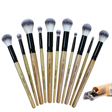 Isomars Studium Blending Brush Set of 11 with Brush Holder - Isomars