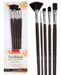 Isomars Studium Extra Long Handle Artist Brush Set of 5 for Acrylic, Watercolor & Oil Painting - Isomars