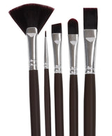 Isomars Studium Extra Long Handle Artist Brush Set of 5 for Acrylic, Watercolor & Oil Painting - Isomars