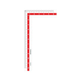 Isomars Tailoring Ruler L-Scale 6"x12" White - Isomars