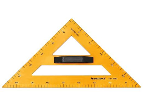 Isomars Teacher's Set Square | 45 Degrees | Extra Large Size for Blackboard/Whiteboard | With Detachable Handle - Isomars