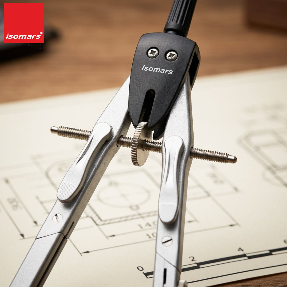 Isomars Technical Compass Set Rapid Adjustment for Drafting - Isomars
