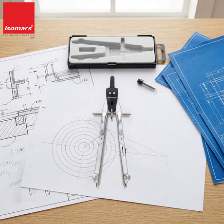 Isomars Technical Compass Set Rapid Adjustment for Drafting - Isomars