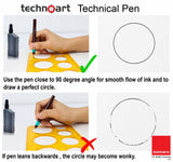Isomars Technoart Technical Drawing Pens – Precision Fineliners for Drafting, Illustration & Line Art - Isomars