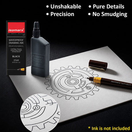Isomars Technoart Technical Drawing Pens – Precision Fineliners for Drafting, Illustration & Line Art - Isomars