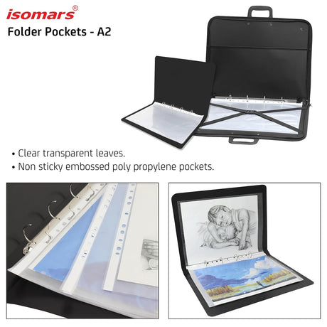Isomars Transparent Document Sleeves Set of 12 - A2 Size - Isomars