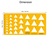 Isomars Triangle Template Drawing Stencil | Precision Geometric Triangle Drafting Template with Multiple Sizes | Technical Drawing Tool for Architects, Engineers, Designers, Artists & Students - Isomars