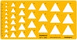 Isomars Triangle Template Drawing Stencil | Precision Geometric Triangle Drafting Template with Multiple Sizes | Technical Drawing Tool for Architects, Engineers, Designers, Artists & Students - Isomars