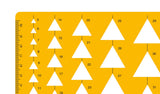 Isomars Triangle Template Drawing Stencil | Precision Geometric Triangle Drafting Template with Multiple Sizes | Technical Drawing Tool for Architects, Engineers, Designers, Artists & Students - Isomars