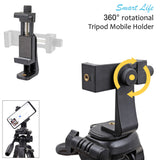 Isomars Tripod Mobile Holder Adjustable- for Smartphones & iPhones (Black) with 360° Rotational Working Angles & Adjustable Angles Use The Knob to Attach/Detach Mobile Phones - Isomars