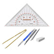 Isomars Universal Nautical Protractor with Marine/Nautical Divider and Pencil, Extra leads and Eraser - Isomars