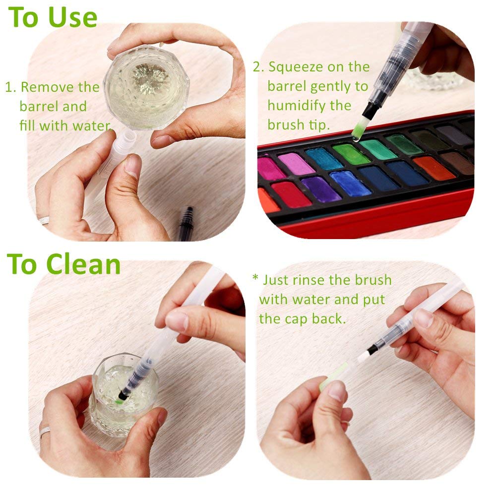 Isomars Water Brush Pen Set of 6 - Isomars