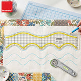 Isomars Wave Quilting Ruler 12.75 x 3 Inch Acrylic Sewing Template - Isomars