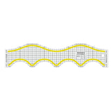 Isomars Wave Quilting Ruler 12.75 x 3 Inch Acrylic Sewing Template - Isomars