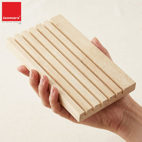 Isomars Wooden Quilting Stand with 6 Slots for Quilting Rulers - Isomars