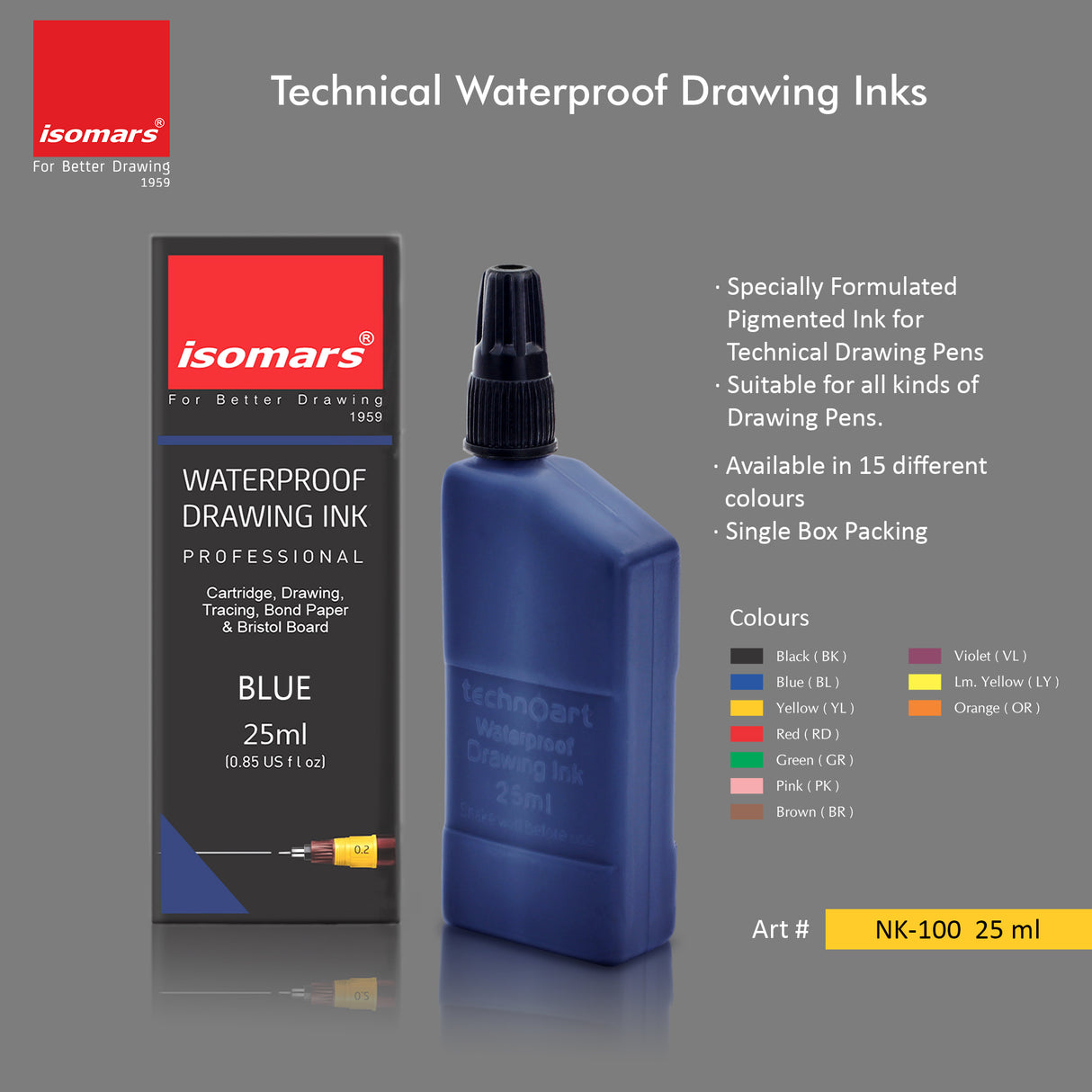 isomars blue technical ink
