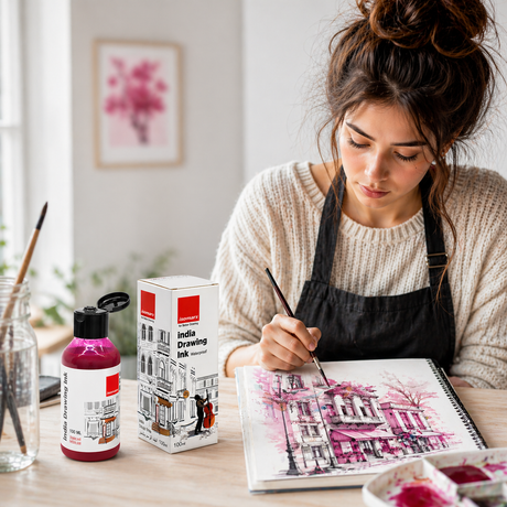 isomars drawing ink pink