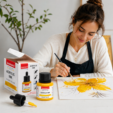 isomars yellow acrylic ink