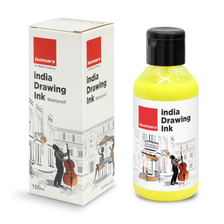 lemon yellow waterproof drawing ink 100ml